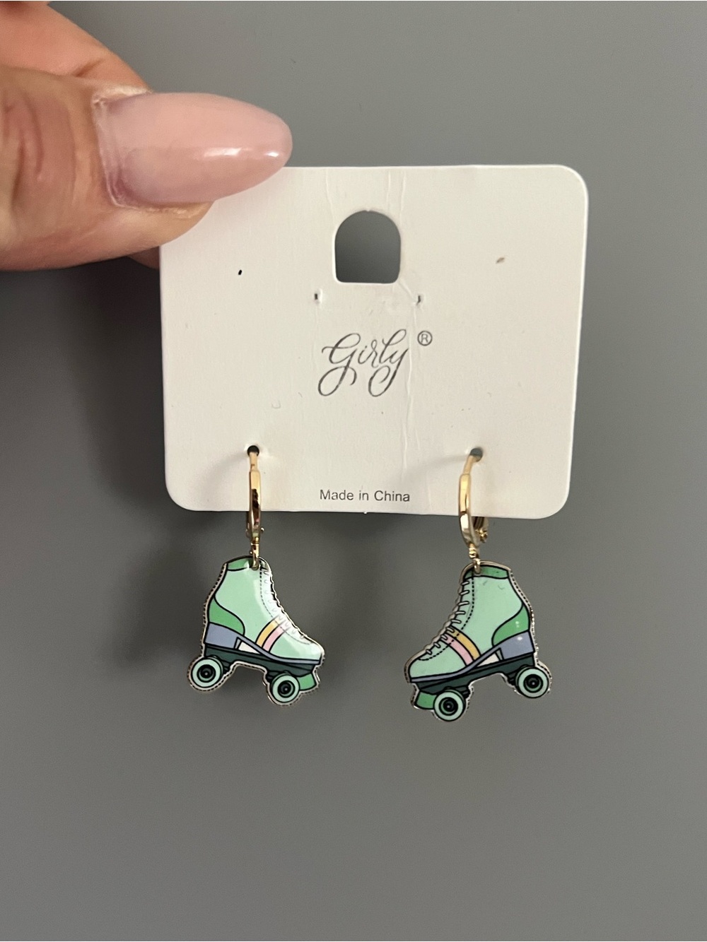 GIRLY • roller skate dangle hoop earrings